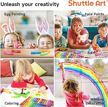 Tempera Paint Sticks,40 Colors Solid Tempera Paint for Kids, Super Quick-drying, Washable Paint, ... | Amazon (US)