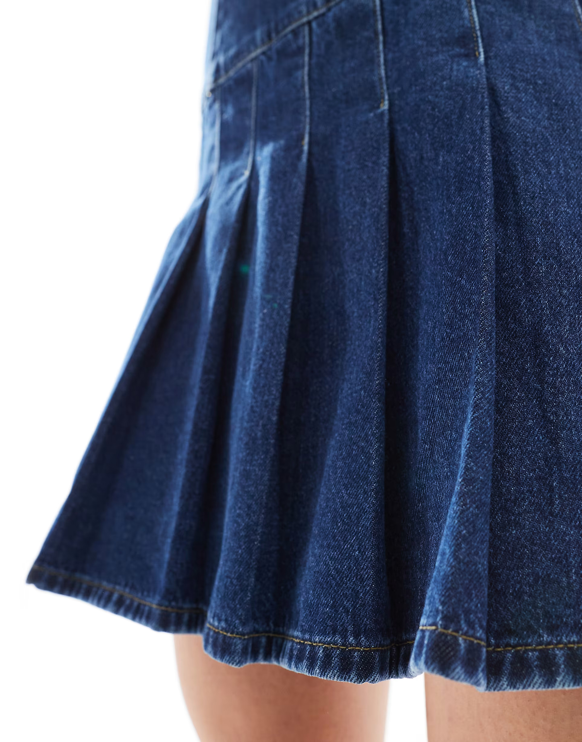 ASOS DESIGN denim pleated dress in mid blue | ASOS | ASOS (Global)