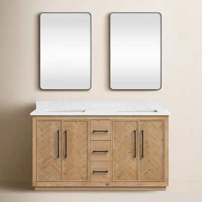Eris 60 Double Bathroom Vanity with Top | Wayfair North America