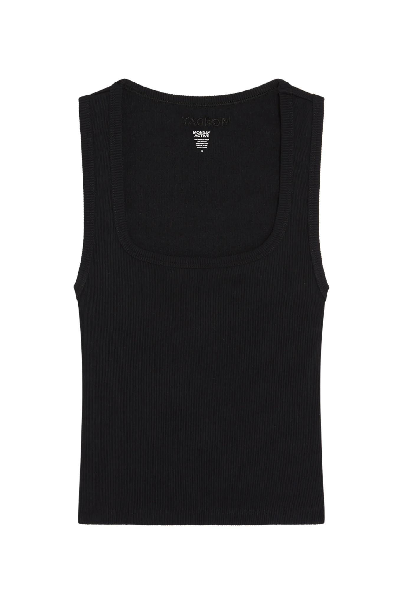 Tash Tank - Black Rib | Monday Swimwear
