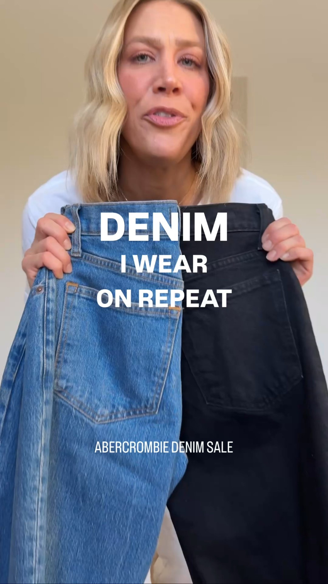 My Capsule Jeans on Sale! 
Abercrombie Denim Sale is live until 2/2!!

Wearing 25/reg Medium Marble Wash in relaxed style and 26/reg No Fade Black in straight style

#LTKOver40 #LTKSaleAlert
