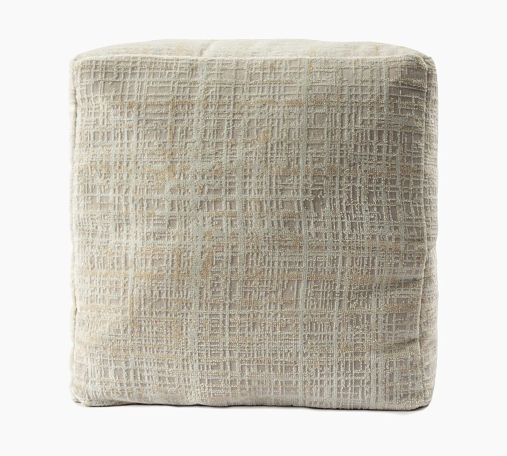 Velvet Square Pouf | Pottery Barn (US)