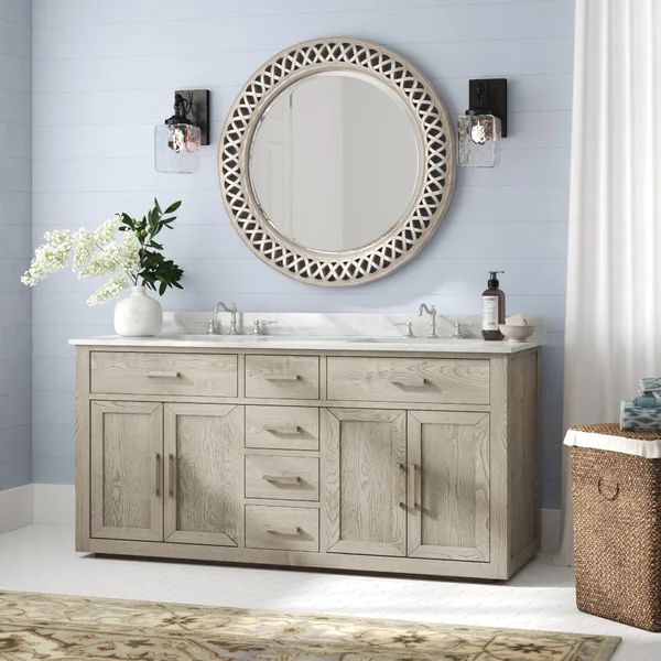 Ingalls 60'' Free-standing Double Bathroom Vanity with Quartz Vanity Top | Wayfair North America
