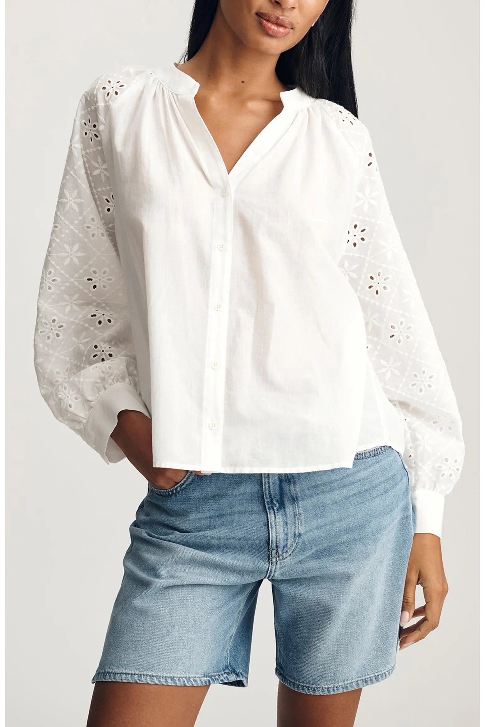 Embroidered Eyelet Top (Women) | Nordstrom | Nordstrom