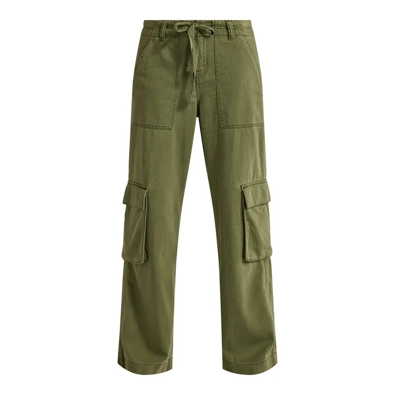 Time and Tru Women's Drawstring Cargo Pants, Sizes 2-20 | Walmart (US)