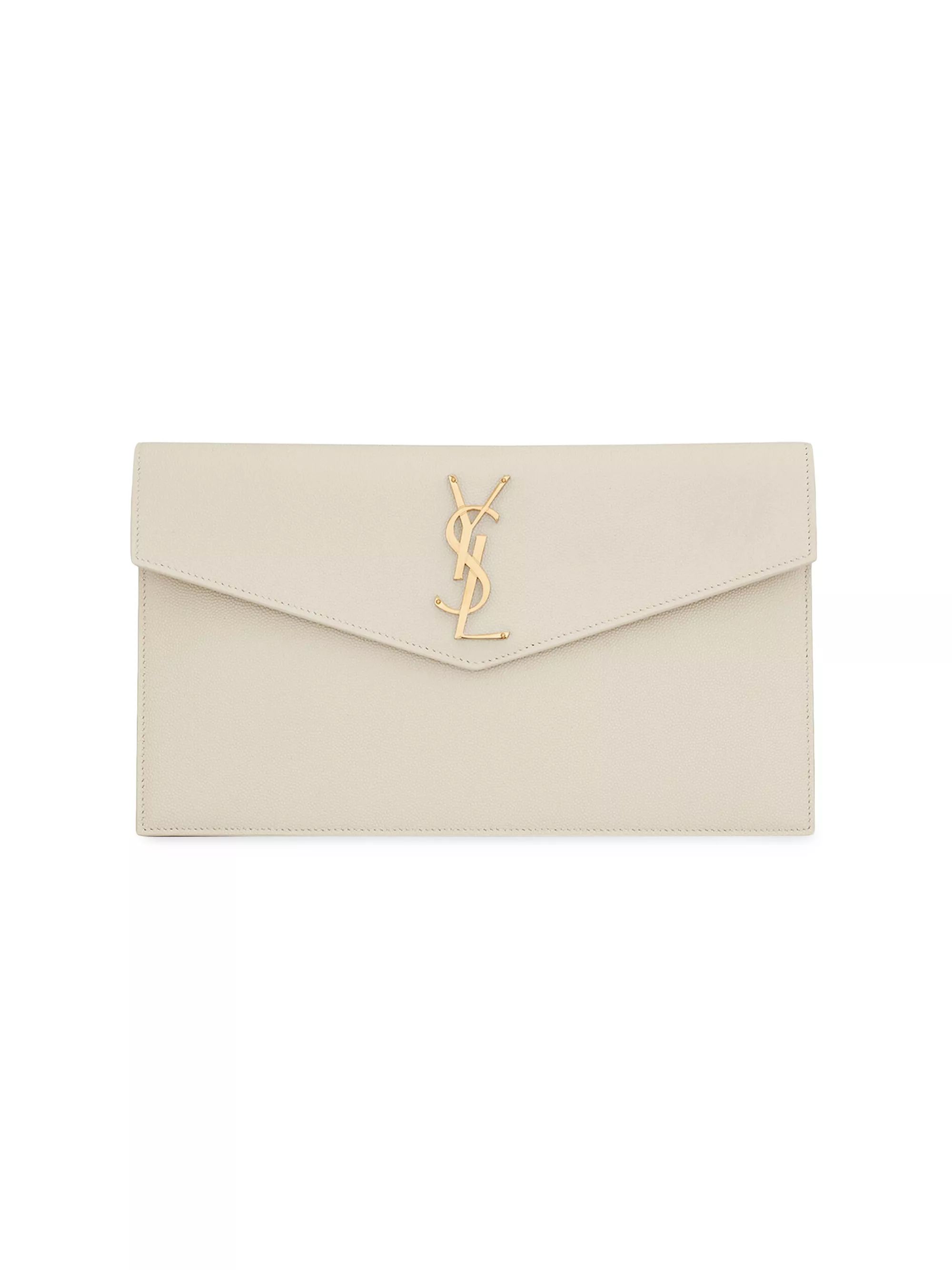 Uptown Pouch in Grain De Poudre Embossed Leather | Saks Fifth Avenue