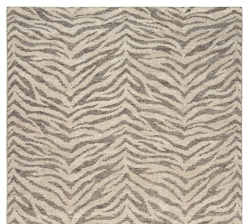 Zebra Hand-Knotted Wool Rug | Pottery Barn (US)