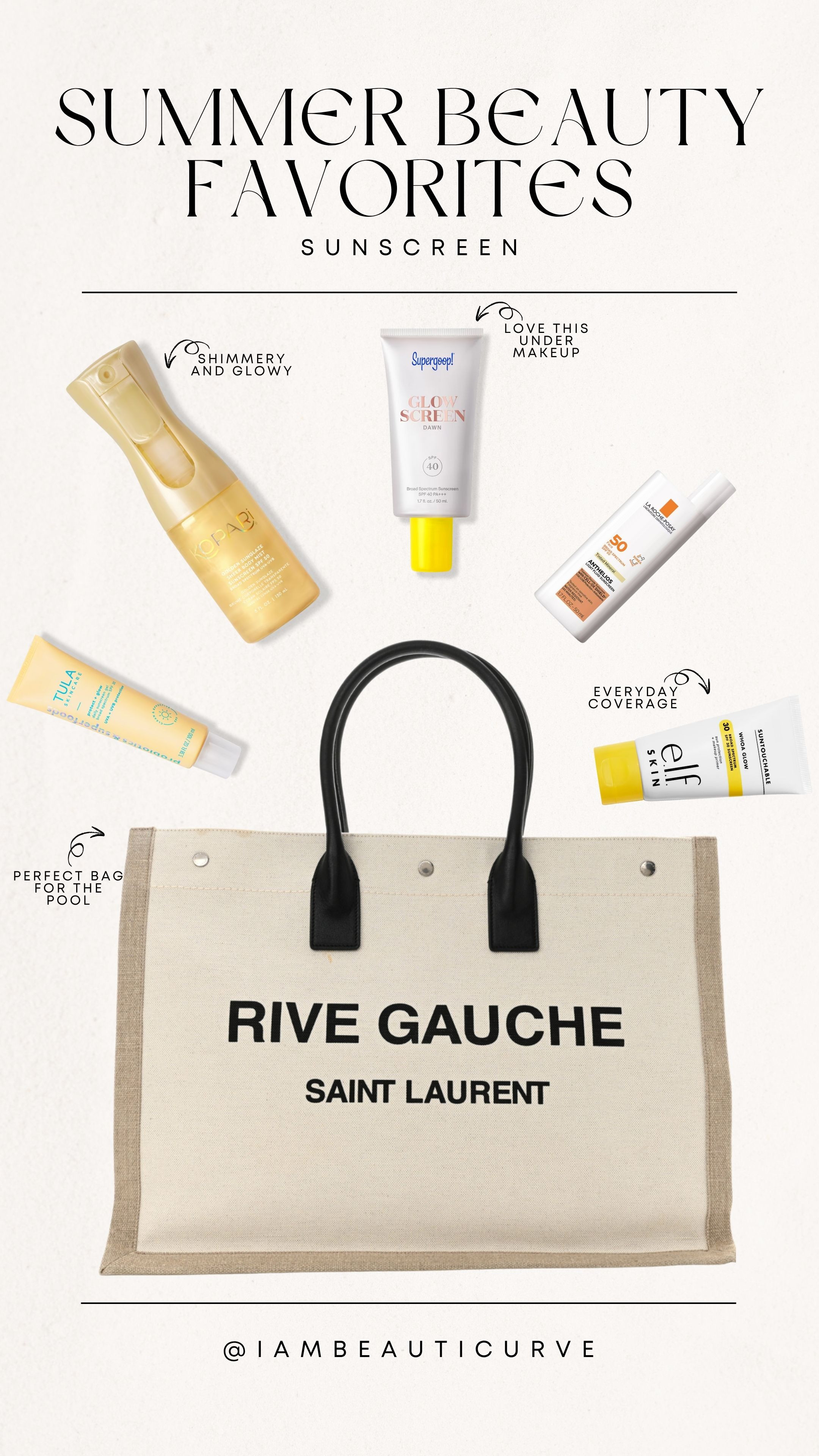 Sunscreen is a must in the summer—these are some of my go-tos for everyday glow and protection. This tote is my go-to pool bag too 🫶🏼 

 #LTKSummerEdit #LTKGiftGuide #LTKBeauty