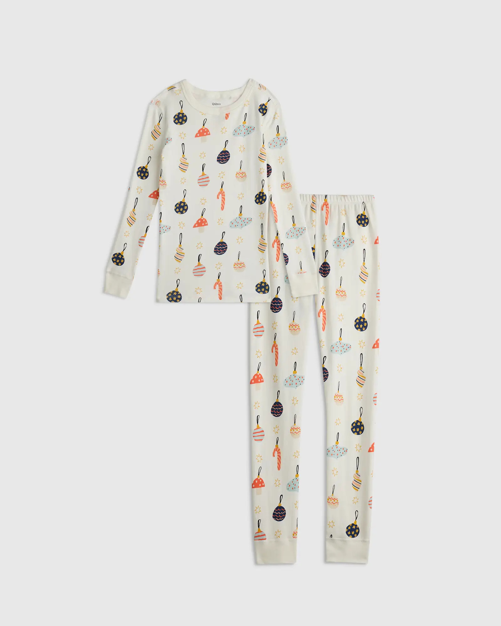100% Organic Cotton Long Sleeve and Pant Pajama Set | Quince