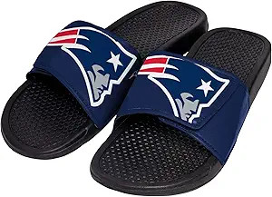 FOCO mens NFL Team Cropped Big Logo Shower Sport Slide Flip Flop Sandals | Amazon (US)