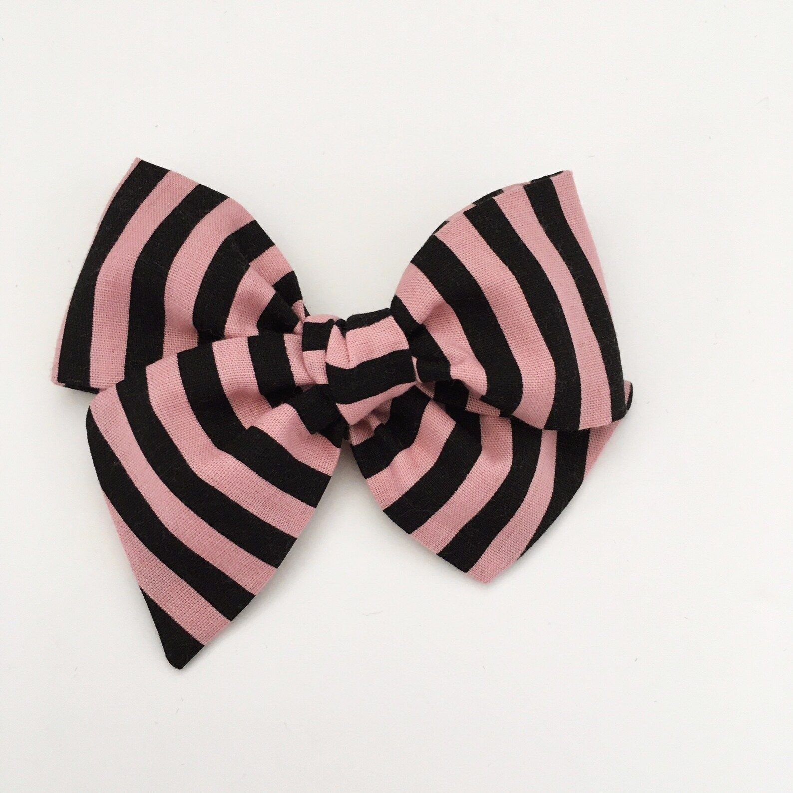 Pink and black striped Halloween themed pinwheel hair bow | Etsy | Etsy (US)