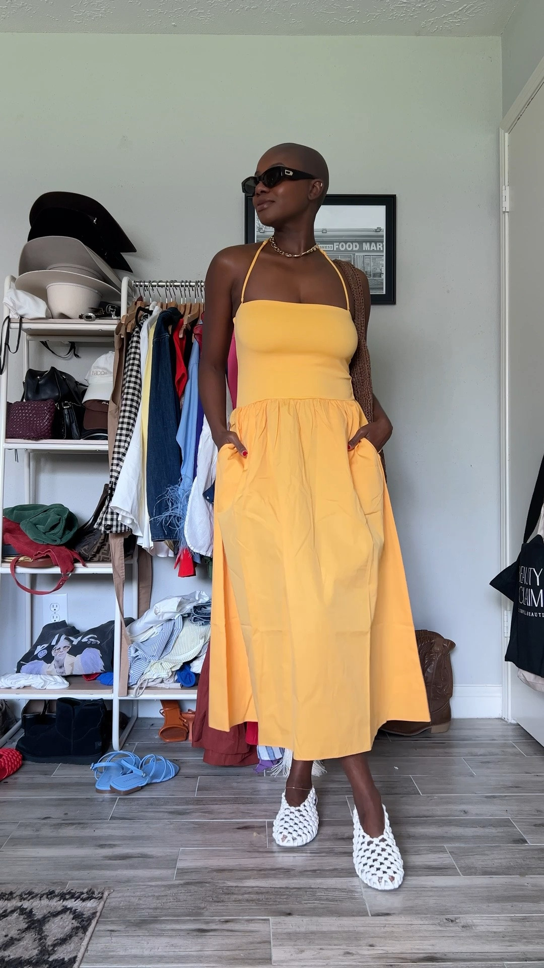 Marigold dress with adjustable strap.

#LTKgrwm #LTKdayinmylife #LTKootd