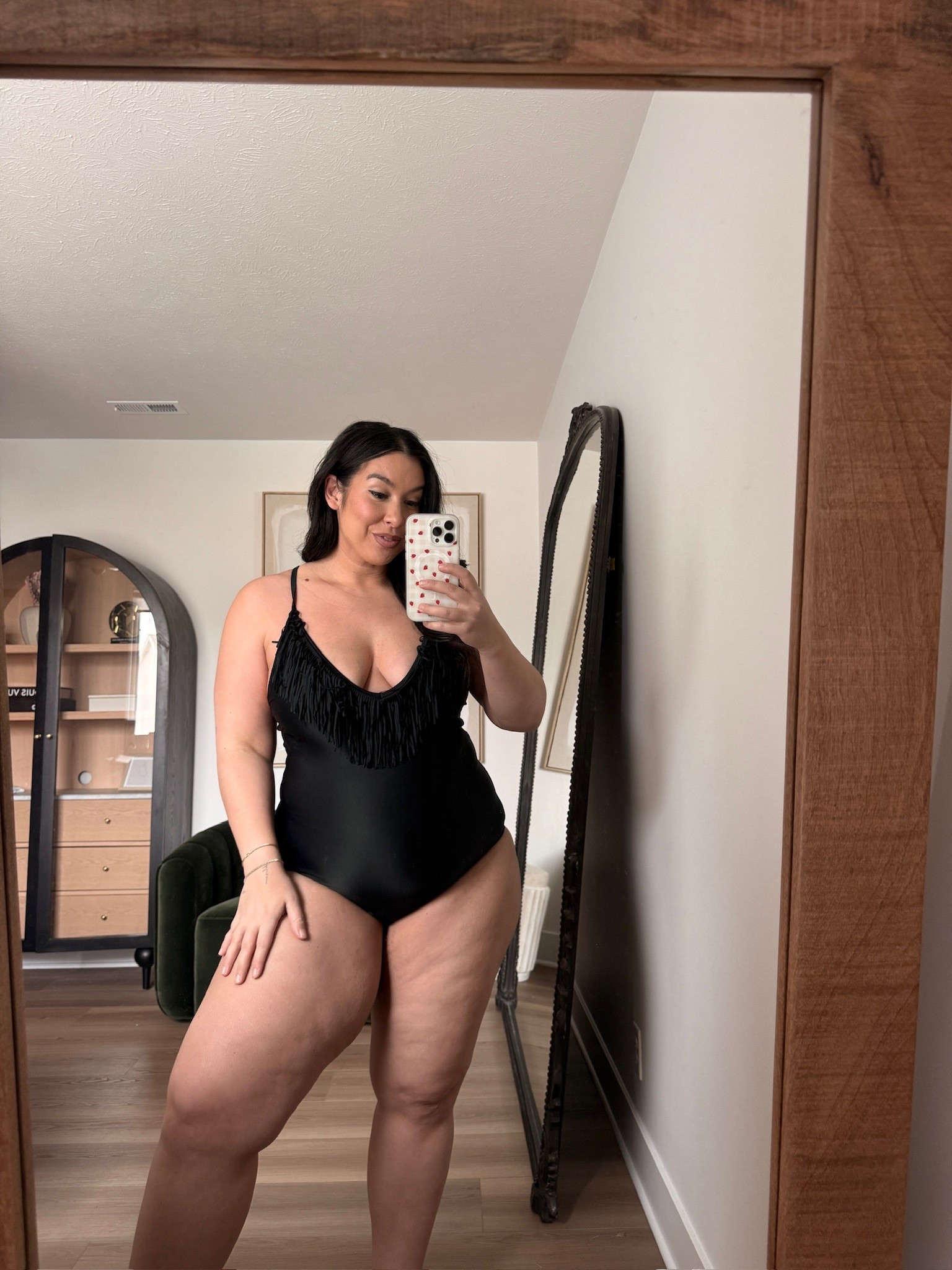 @Aerie This fringe one piece swimsuit is so cute, fun & flattering! -
-
-
Aerie, Midsize, Midsize OOTD, Denim shorts, Spring OOTD, Summer OOTD, Curvy fashion, Midsize denim, Swim, One-piece, Midsize Swim

#LTKMidsize #LTKSeasonal #LTKSwim