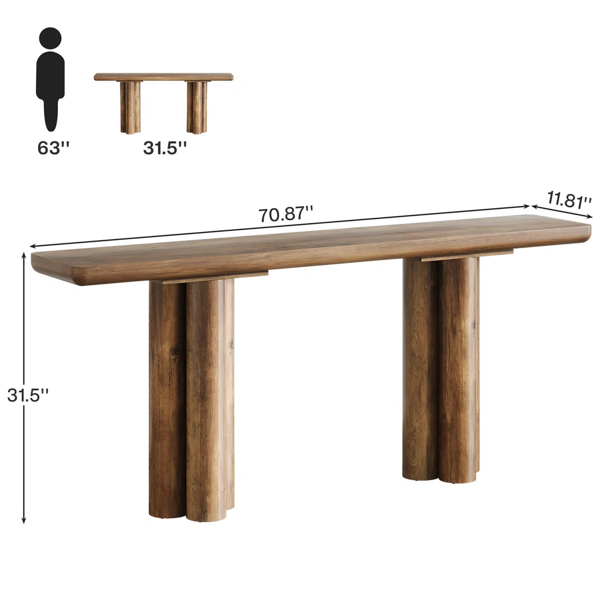 70.8 Inches Long Wood Console Table | Wayfair North America