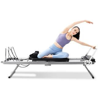 Foldable Pilates Reformer, Home Pilates Reformer Workout Machine with Spring, Quiet 300 lbs. Pilates | The Home Depot