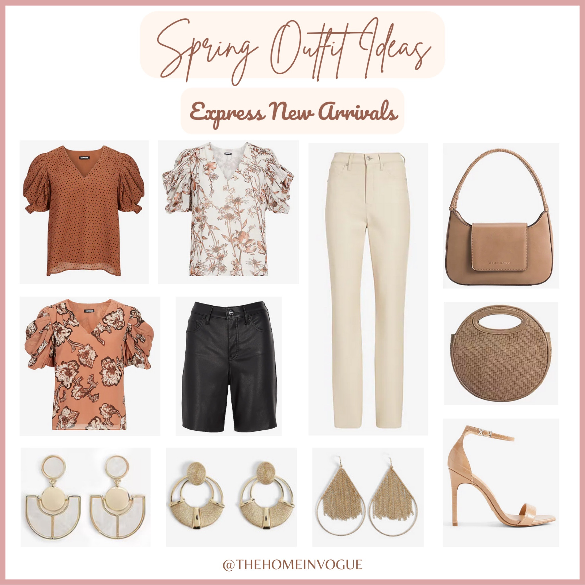 Spring outfit ideas for women, workwear, Express tops for women, spring  fashion finds, Express spring tops, ootd, date night outfit, women’s fashion, puff sleeve top, tulip sleeve top, women’s Tops, tulle top, women’s blouses, flutter sleeve tops, ruffle sleeve top, long sleeve ruched top, high waisted faux leather pants, high waisted jeans, faux leather Bermuda shorts, recycled vegan leather tan crossbody bag, vegan leather clutch, croc embossed square toe high heel sandals, gold earrings, statement earrings, chain fringe dangle earrings 

#LTKsalealert #LTKFind #LTKstyletip