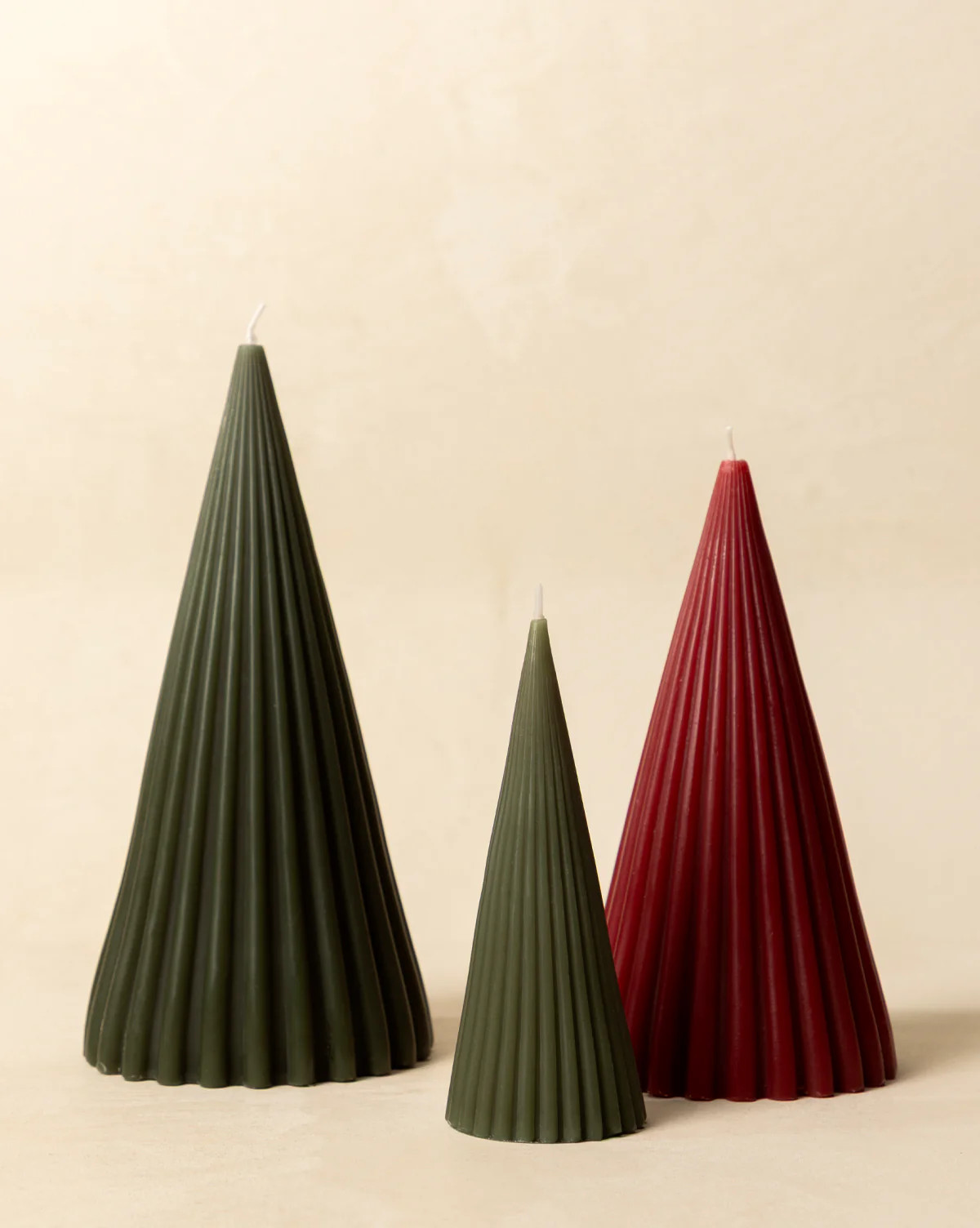 Ribbed Tree Candles (Set of 3) | McGee & Co. (US)