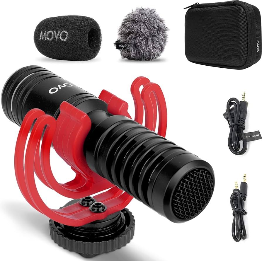 Movo VXR10-PRO External Video Microphone for Camera with Rycote Lyre Shock Mount - Compact Shotgu... | Amazon (US)