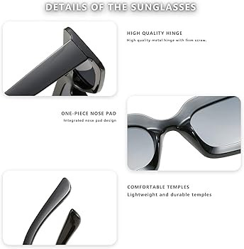 LASPOR Vintage 90s Rectangle Sunglasses Trendy Nude Square Sunglasses for Women Men | Amazon (US)