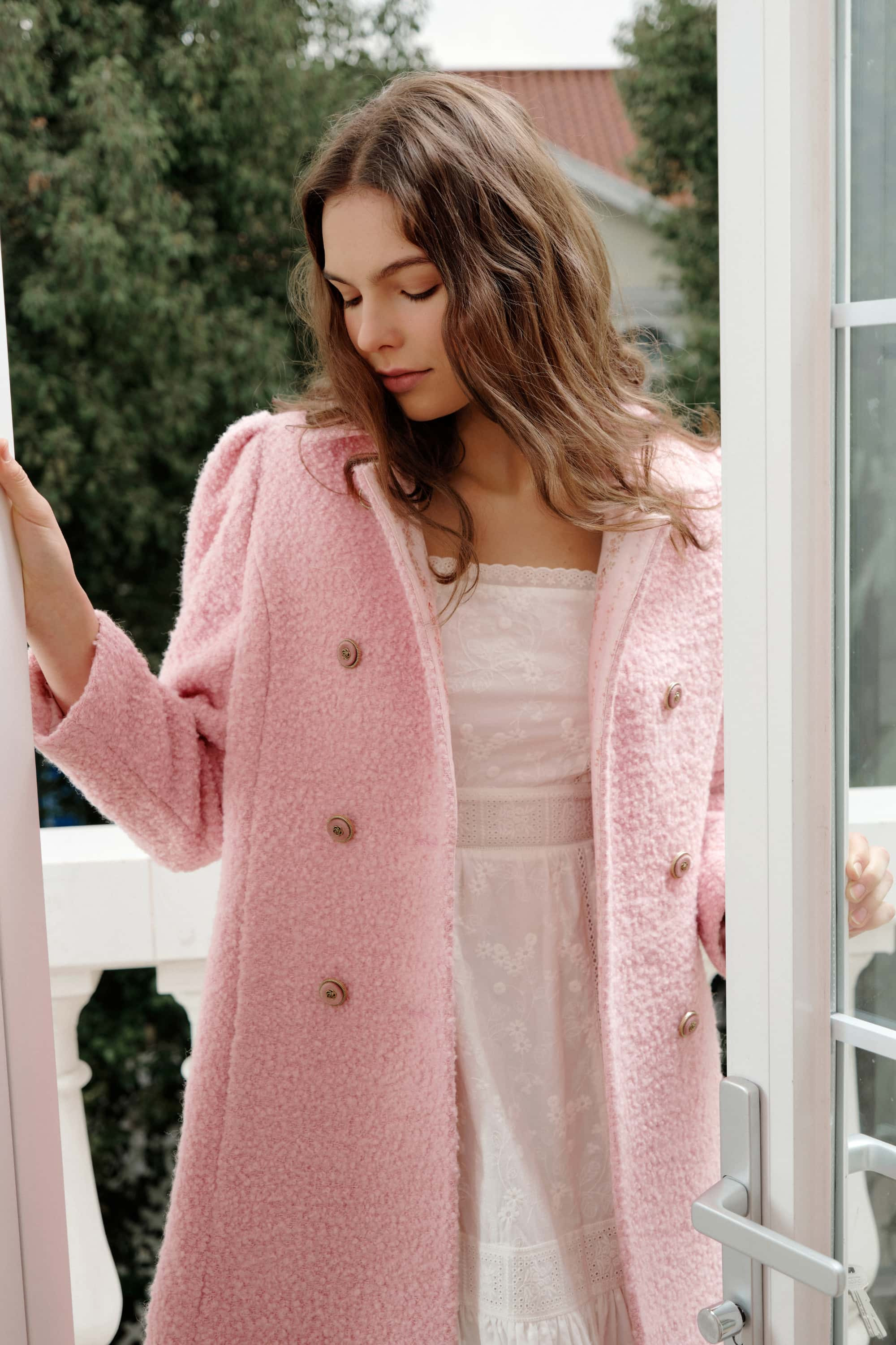 Fayette Small Lapel Wool Coat | American Heiress