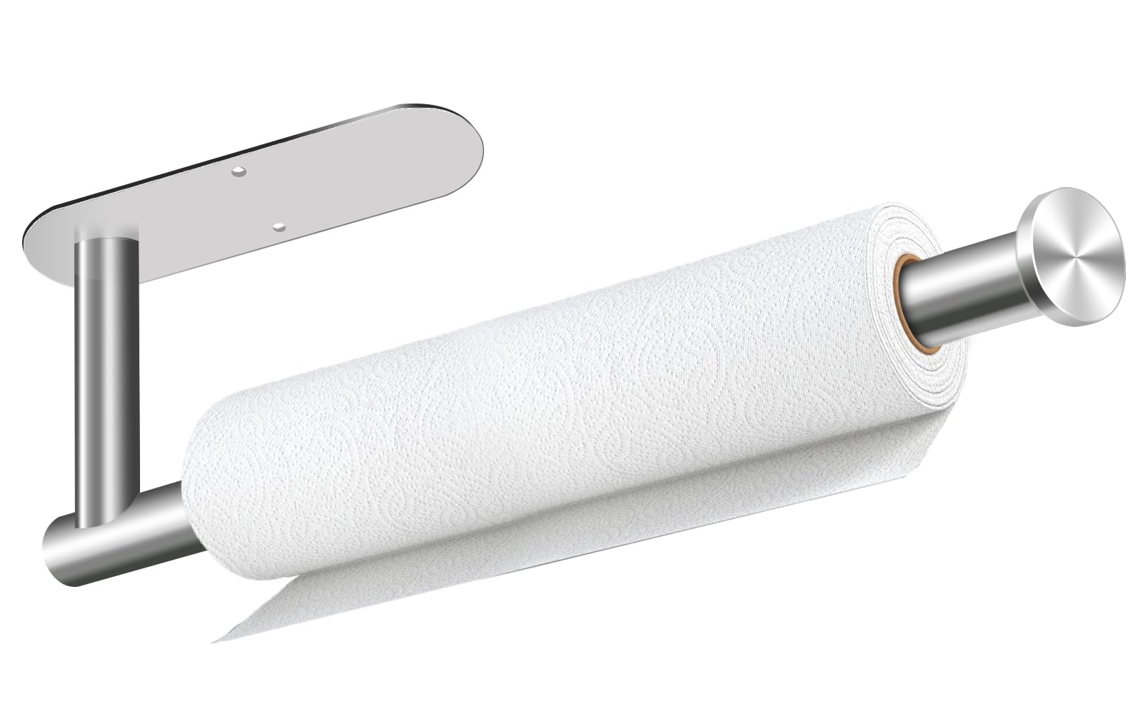 Paper Towel Holder, Self Adhesive or Drilling Paper Towel Holder Under Cabinet, Stainless Steel S... | Amazon (US)