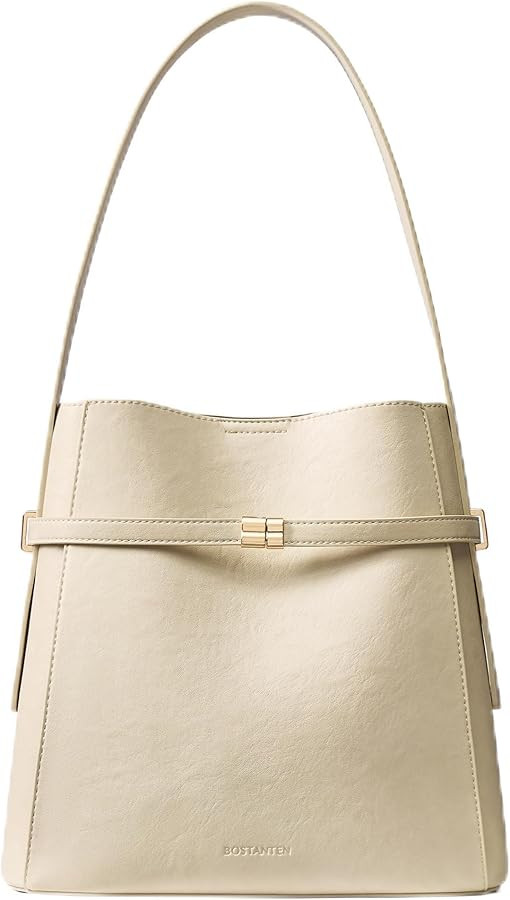 BOSTANTEN Bucket Bag Soft Vegan Leather Purses for Women Trendy Shoulder Handbags with Separate P... | Amazon (US)
