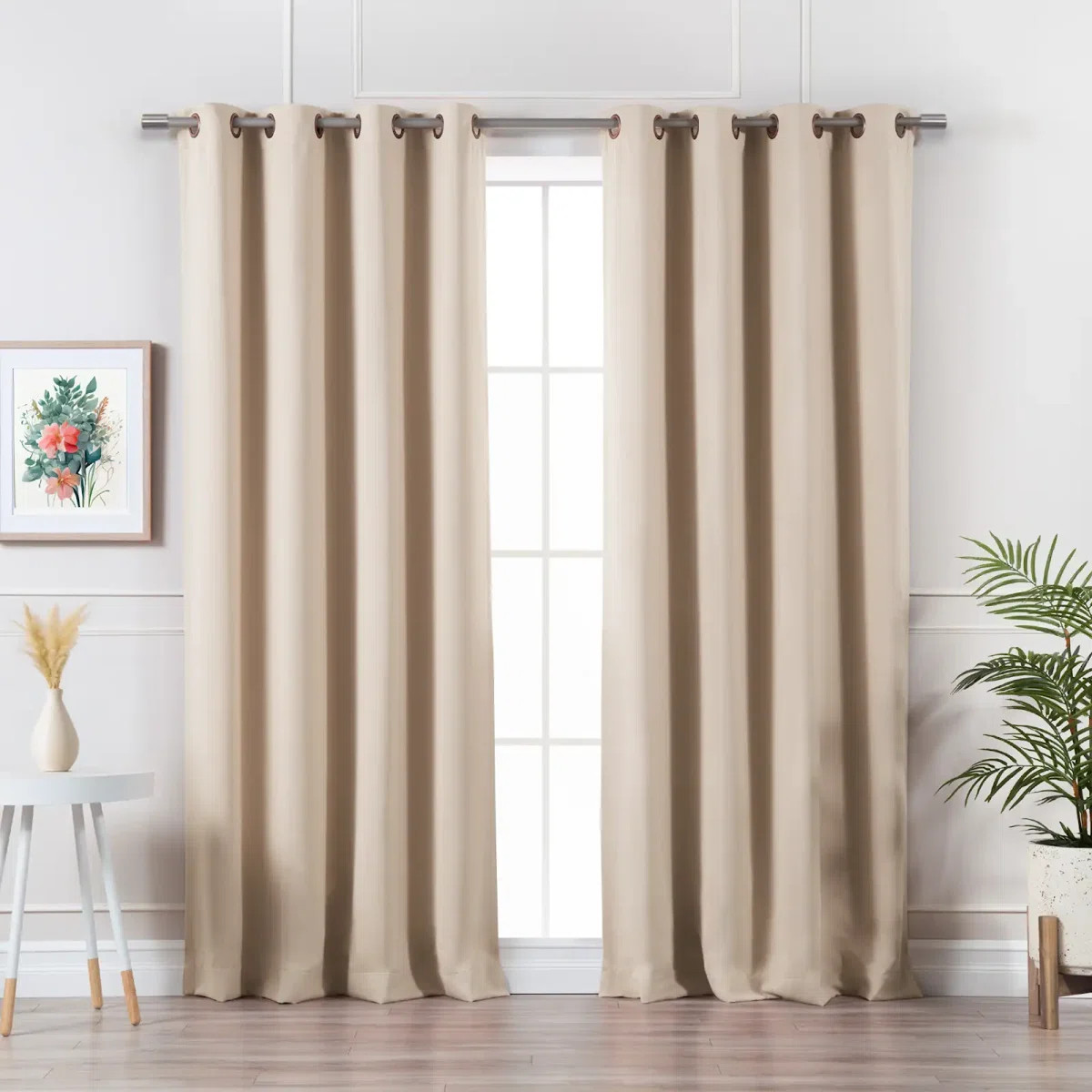 Sevan Solid Thermal Grommet Curtain Panels (Set of 2) | Wayfair North America