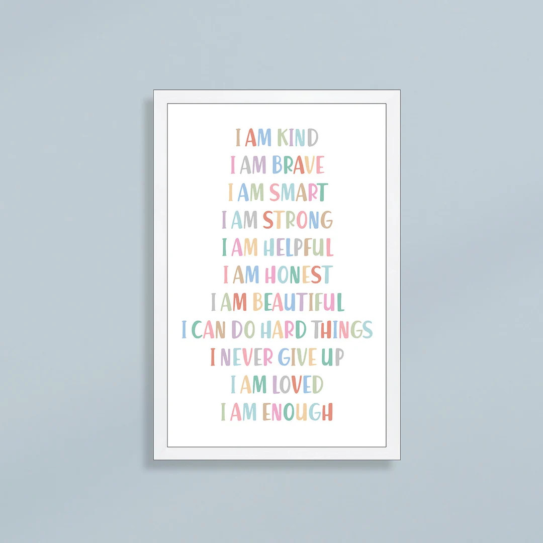 Affirmations Wall Art for Kid-inspirational Wall Art-wall - Etsy | Etsy (US)