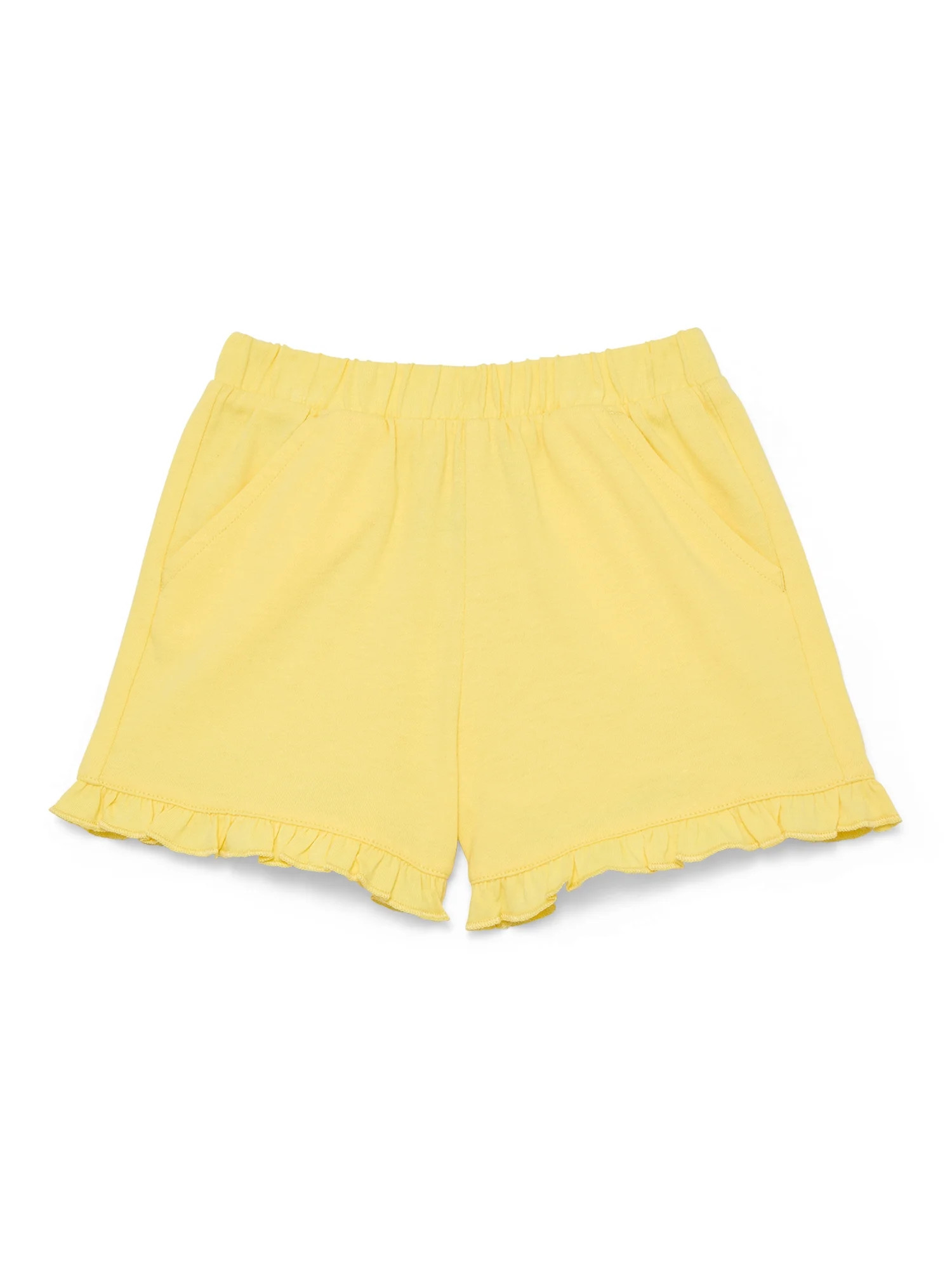 Wonder Nation Toddler Girls Ruffle Hem Shorts, Sizes 18M-5T | Walmart (US)