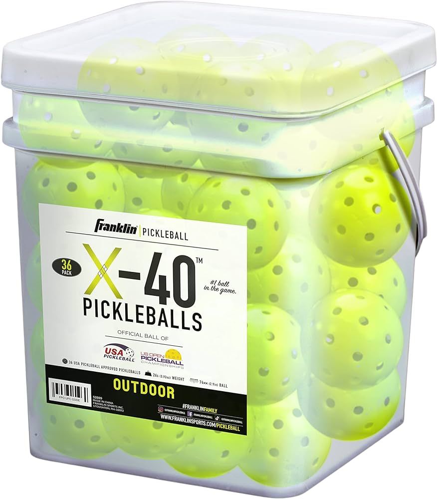 Franklin Sports Outdoor Pickleballs - X-40 Pickleball Balls - USA Pickleball (USAPA) Approved - O... | Amazon (US)