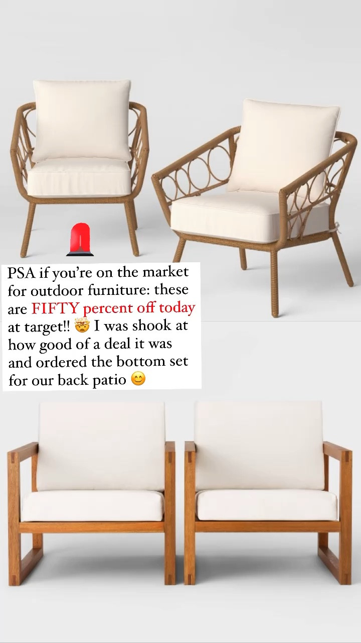 50% off outdoor furniture at target!

#LTKfamily #LTKhome #LTKSeasonal