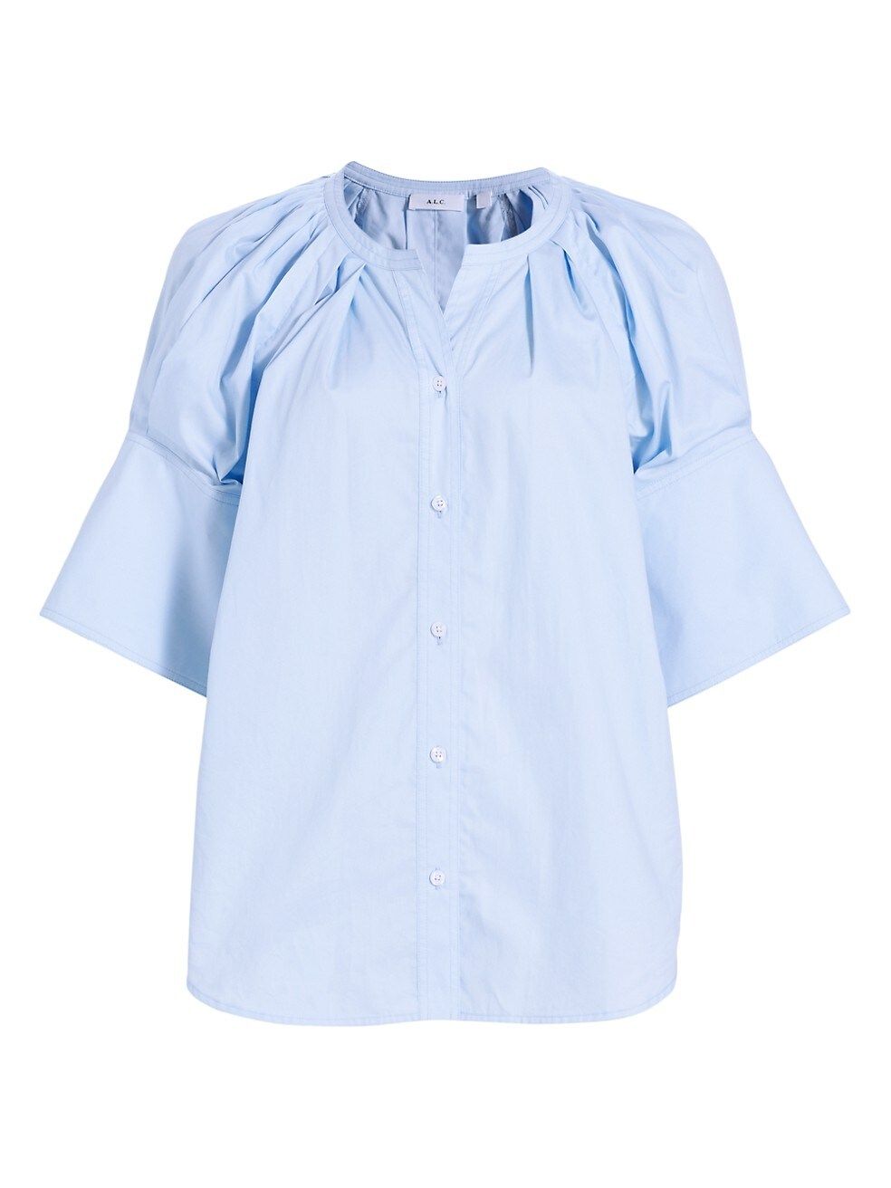 A.L.C. Chloe Button-Up Short-Sleeve Top | Saks Fifth Avenue