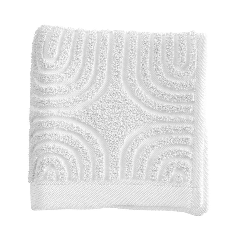 Beautiful Textured Wash Towel, 13" x 13", Off White by Drew Barrymore | Walmart (US)