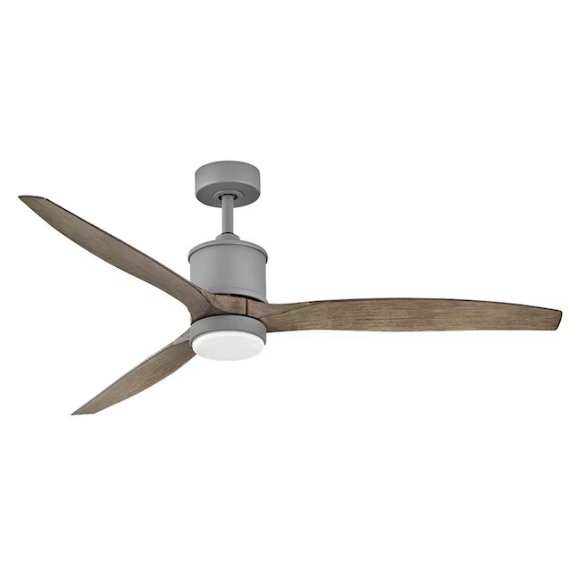Hinkley Hover 60-in Graphite Integrated LED Indoor/Outdoor Smart Ceiling Fan with Light and Remot... | Lowe's