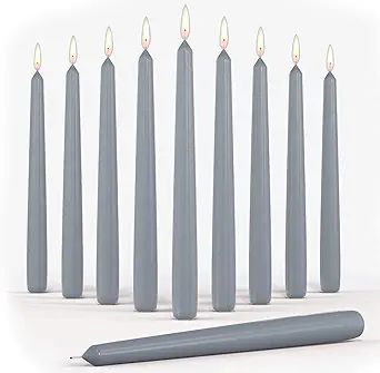 Set of 10 Dinner Taper Candles 10 Inch Unscented Tall Dripless Candlesticks Bulk for Wedding Rest... | Amazon (US)