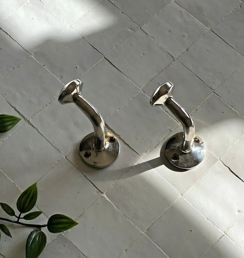 Modern Two Pieces Wall Mounted Robe Hook Brass Towel Holder for Hanging in Bedroom Decoration CUS... | Wayfair North America