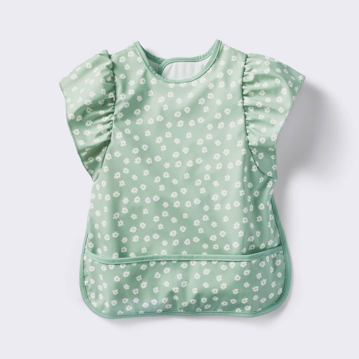 Short Sleeve Bib - Floral Ruffle - Cloud Island™ | Target