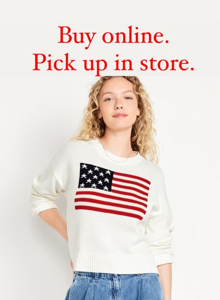 American flag sweater! 

#LTKFindsUnder50 #LTKSeasonal #LTKOver40