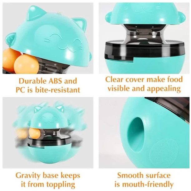 Cat Food Dispenser Treat Toys, Interactive Treat Dispensing Slow Feeder Pet Food Treat Ball, Funn... | Walmart (US)