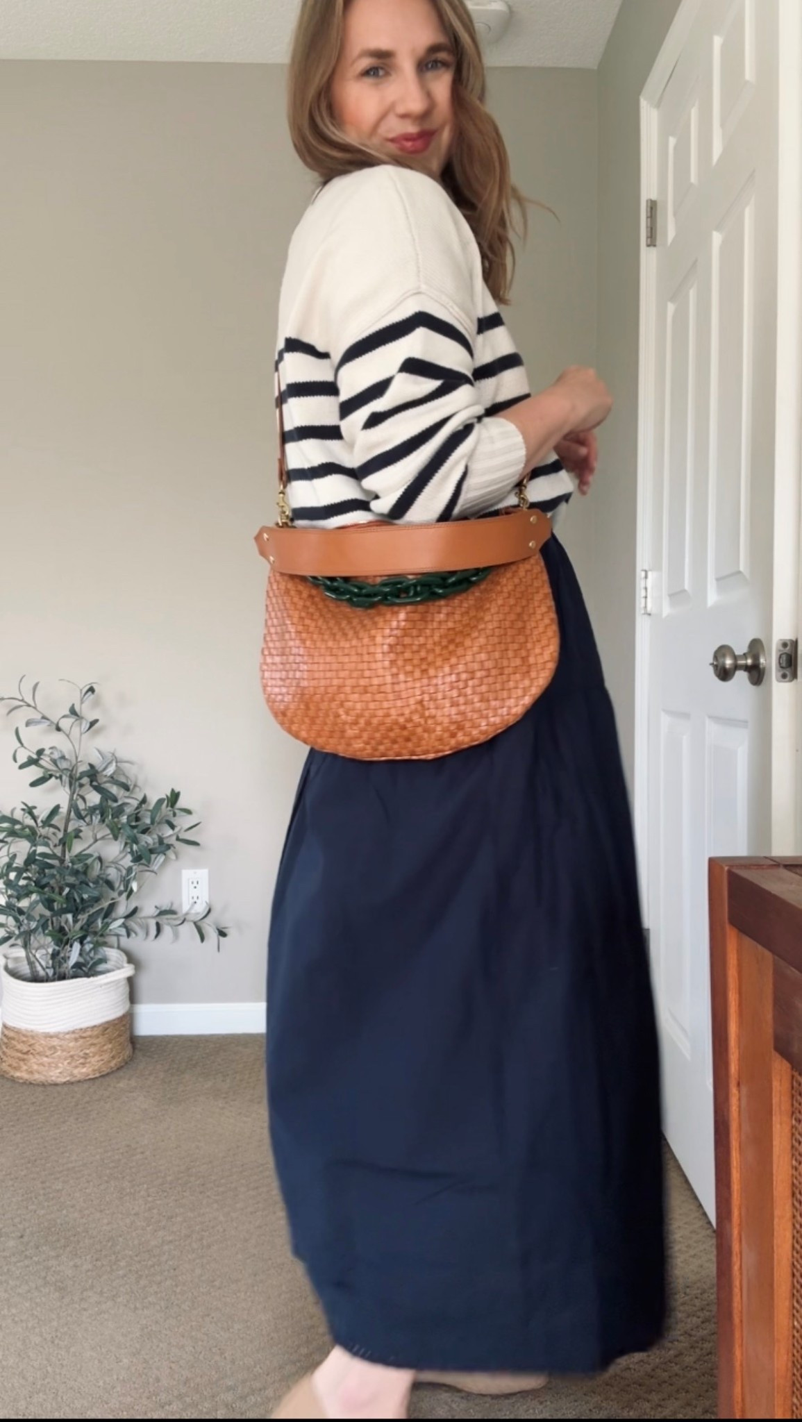OOTD 
Sweater - old from madewell but linking one so similar 
Also linking some gap sweaters that are perfect spring cotton sweater on sale! 
Tee- old navy 100% cottonn
Skirt - Old Navy - 60% off - tts
Bag - Clare V - free strap sale! 
Ballet Flats- Freda Salvador - sizes 8 and up go up a half size 
Makeup - Merit & dibs 

#LTKSeasonal #LTKSaleAlert #LTKootd