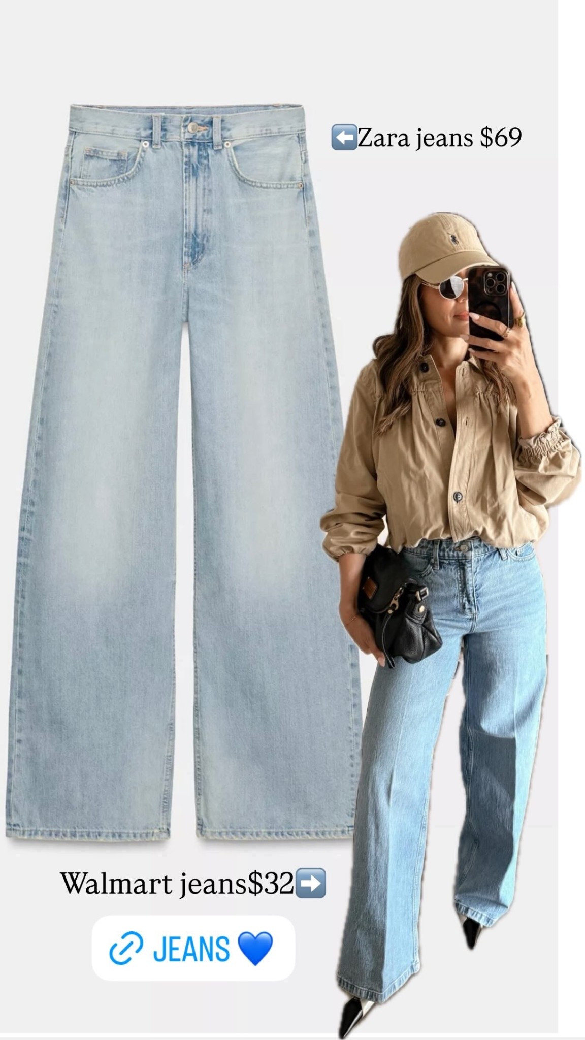 ⬅️Zara jeans $69 Walmart jeans$32➡️

#LTKU #LTKootd #LTKOver40