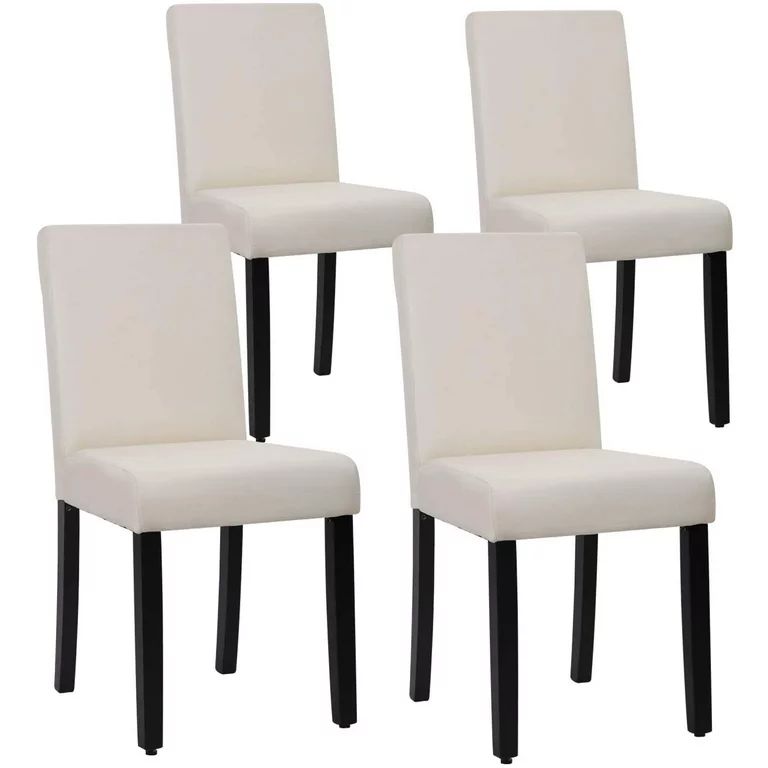 FDW Dining Chairs Set Of 4 Beige Elegant Design Modern Fabric Upholstered B164 | Walmart (US)