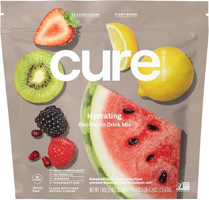 Cure Hydrating Plant Based Electrolyte Mix | Electrolyte Powder for Dehydration Relief | Made wit... | Amazon (US)