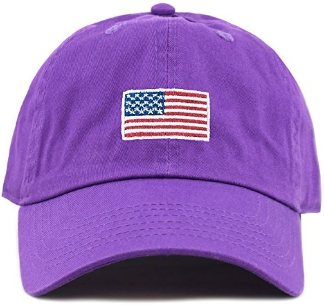 USA Flag & Embroidery Premium 100% Cotton Low Profile Adjustable Baseball Dad Cap | Amazon (US)