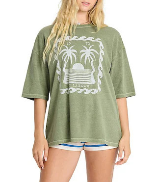 Wave Stamp Short Sleeve T-Shirt | Dillard's