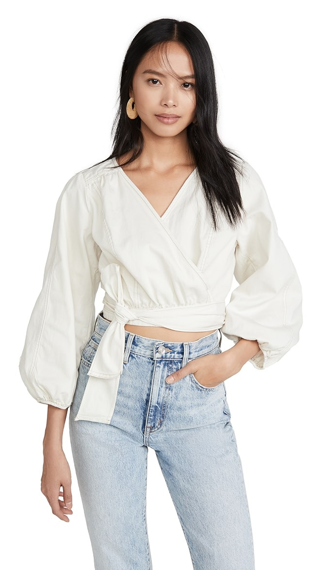 Sophie Solid Wrap Top | Shopbop
