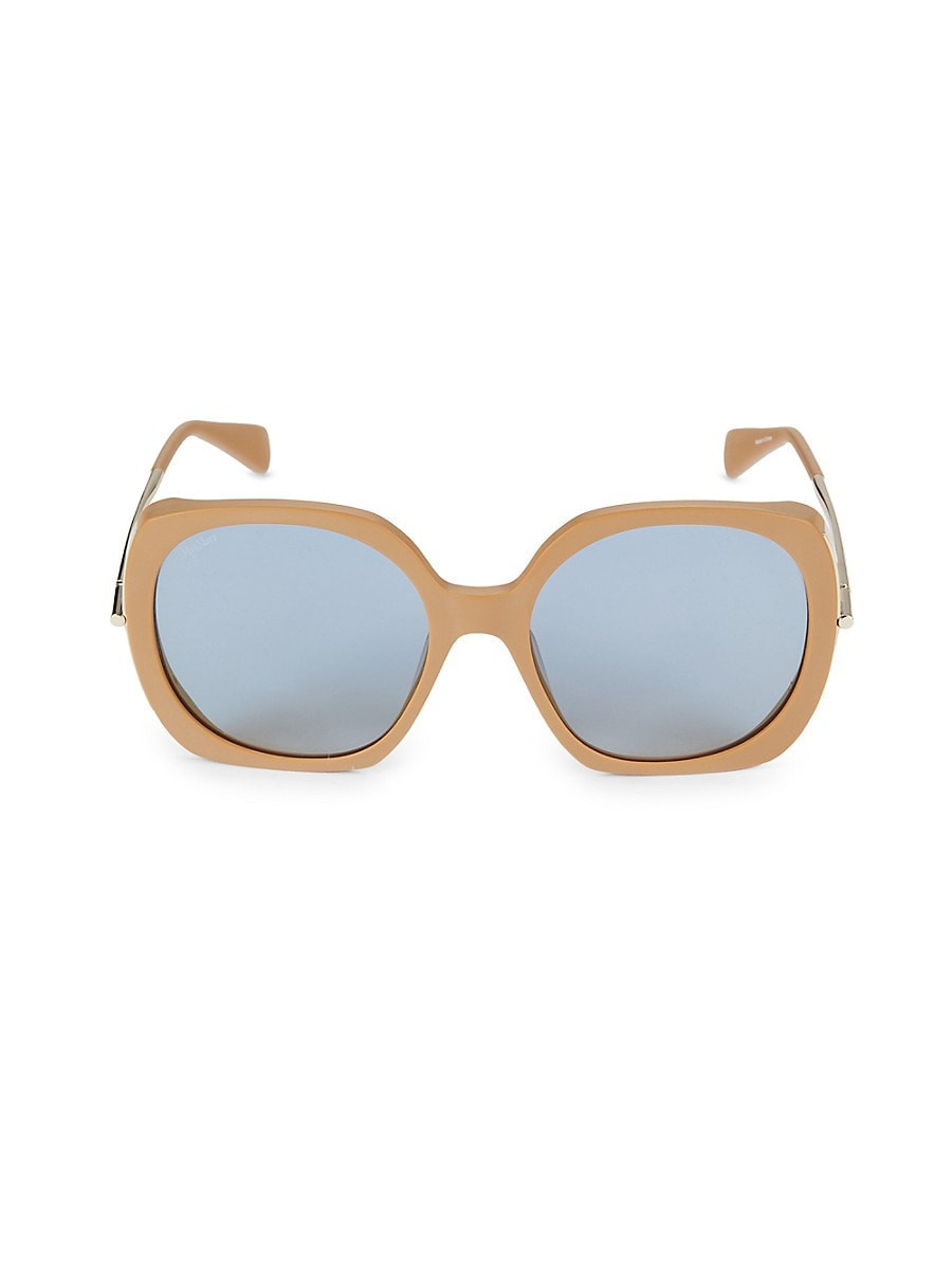 Max Mara Women's 58MM Square Sunglasses - Brown Blue Mirror | Saks Fifth Avenue OFF 5TH