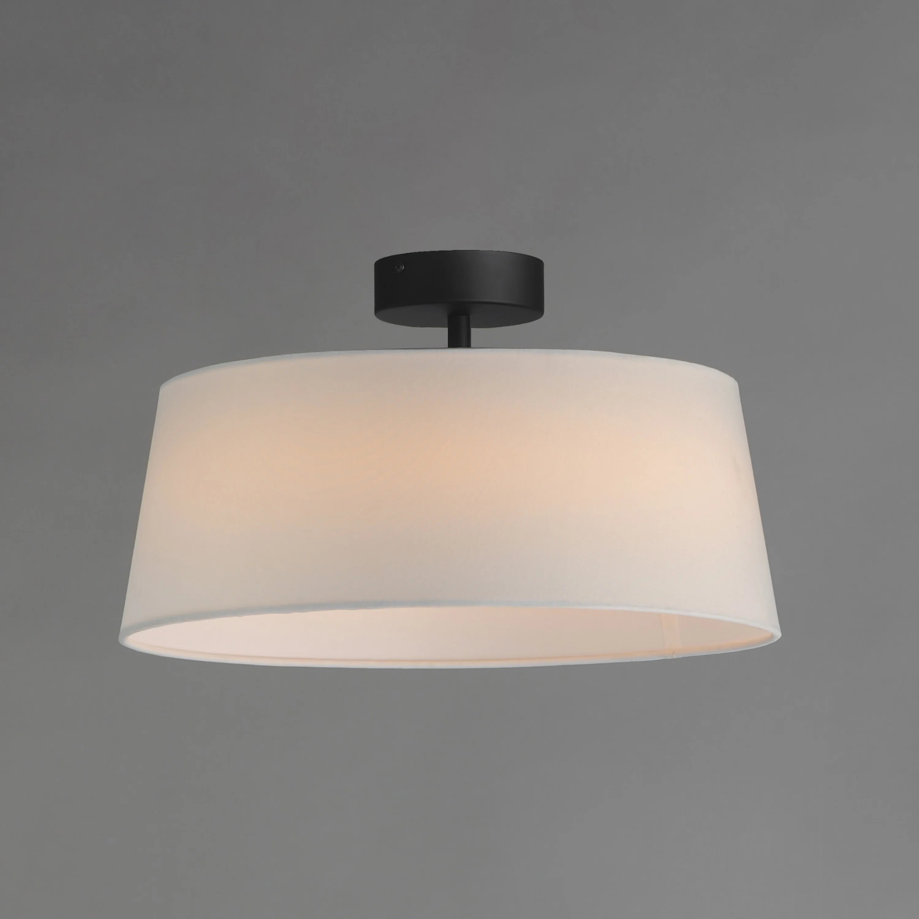 Melva Single Light Linen LED Semi Flush Mount | AllModern