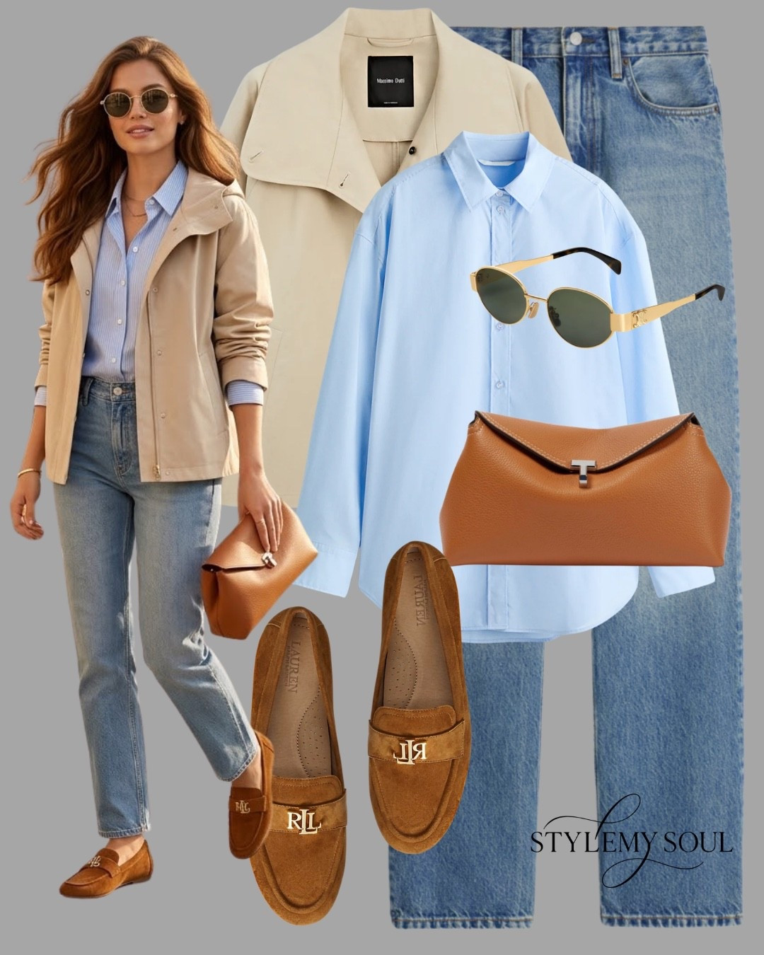 Workwear, parka jacket, blue shirt, jeans, camel loafers, camel bag sunglasses office look

#LTKWorkwear #LTKootd #LTKOver40
