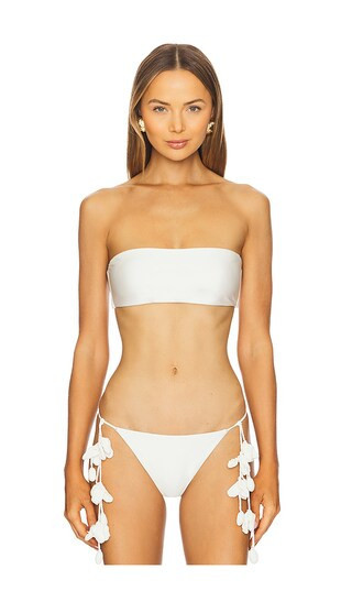 Cult Gaia Estrella Bikini Top in White. - size XXS | Revolve Clothing (Global)